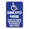Signmission Handicapped Parking-Special Plate Requ Heavy-Gauge Aluminum Sign, 12" x 18", A-1218-23913 A-1218-23913 - alternate 1
